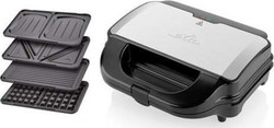 ETA Sorento 3151 90010 Sandwich Maker cu Plăci Detasabile pentru for 2 Sandwiches Sandvișuri 900W Inox