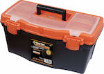 Tactix Hand Toolbox Plastic with Tray Organiser W40.5xD21xH20cm