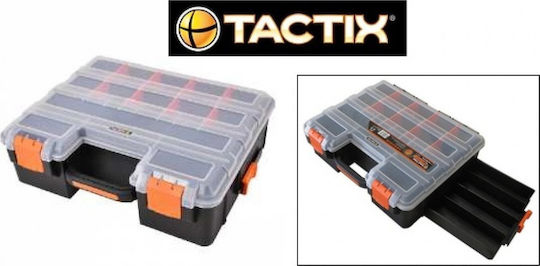 Tactix Tool Compartment Organiser 17 Slot Adjustable Black 43.2x35.5x12cm