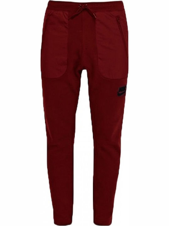 Nike Av15 Pant Pantaloni de trening cu elastic Fleece - Polar Roșu