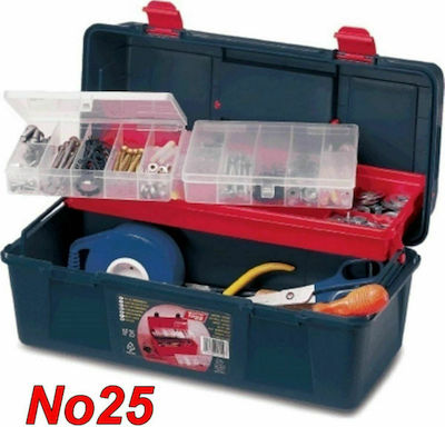 Tayg N25 Hand Toolbox Plastic with Tray Organiser W40xD20.6xH18.8cm