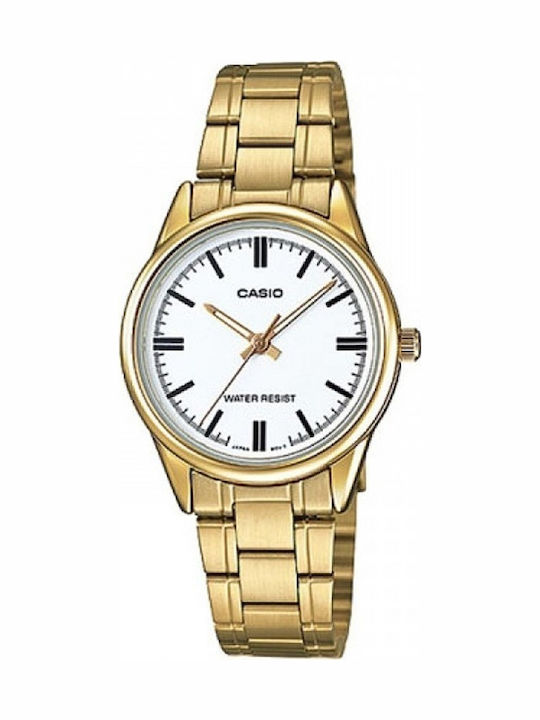 Casio Дамски Кварцов Часовник с Златна Метална ...