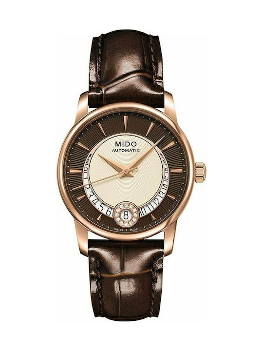 Mido Baroncelli II Watch Automatic with Brown Leather Strap