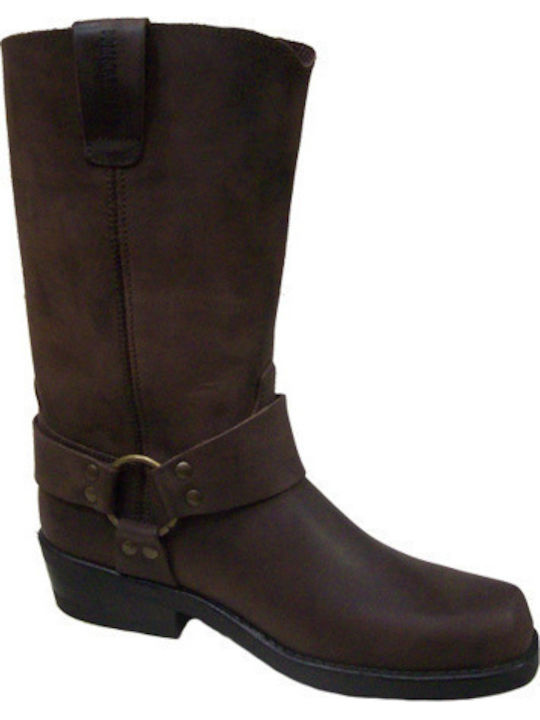 Leather Brown Men's Boots