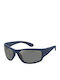 Polaroid Men's Sunglasses with Blue Plastic Frame and Black Polarized Lens PLD7005/S 863/C3