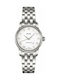 Mido Baroncelli II Γυναικείο Ρολόι 29mm Αυτόματο με Ασημί Μεταλλικό Μπρασελέ