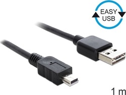 DeLock 83362 USB 2.0 USB-A male σε mini USB-A male 1m