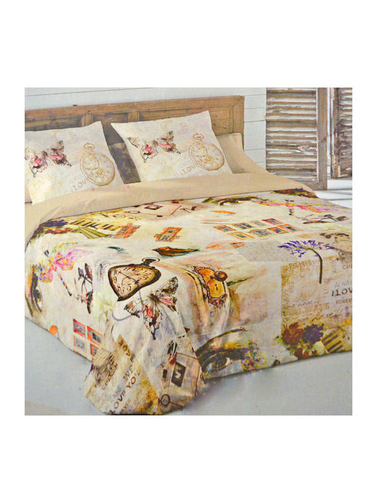 Vesta Home Set Tagesdecken Übergröße Beige 240x270cm 3 Stücke