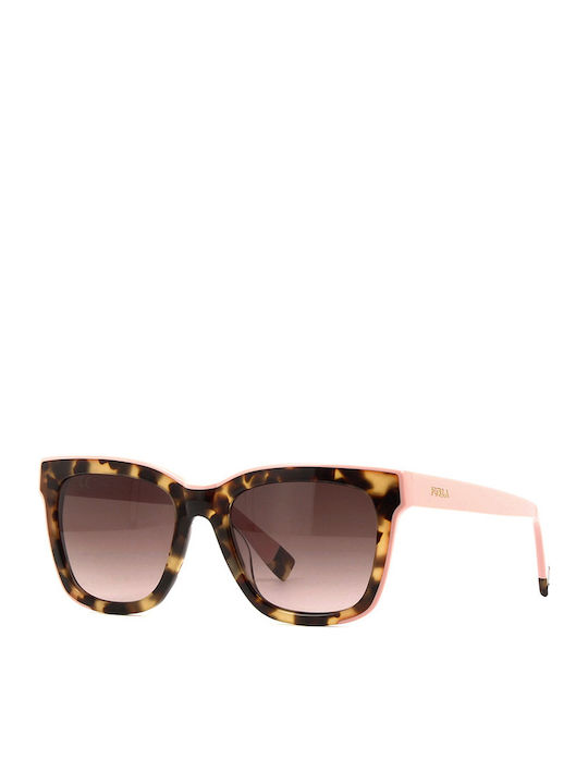 Furla Women's Sunglasses with Brown Tartaruga Plastic Frame and Brown Gradient Lens SFU069 0816