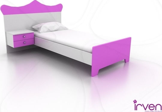Tiara Детско Легло Класически Единично Фуксия за Матрак 90x190см