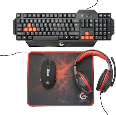 Gembird GGS-UMG4-01 Gaming Keyboard Set with Illuminated keys & Mouse (English US)