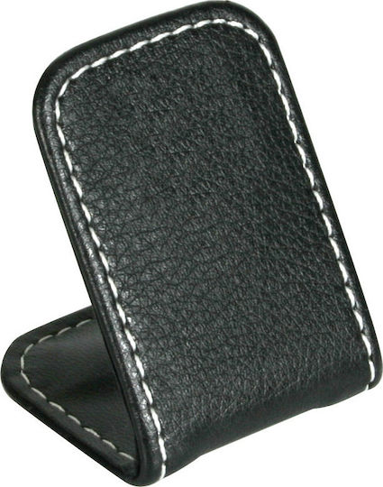 Lampa Magnetic Phone Stand Natural Leather Car Mobile Mount with Magnet Black