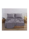 Nef-Nef Homeware Basic Σεντόνι Μονό 170x270εκ. Light Grey