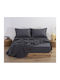 Nef-Nef Homeware Sheet Super-Double 240x270cm. Basic 727 Dark Grey