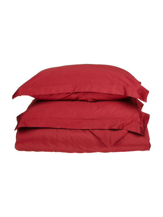 Anna Riska Luxury Tagesdecke Einzelbett Baumwollsatin Red 160x240cm