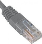 U/UTP Cat.6a Ethernet Network Cable 0.5m Gray 1pcs