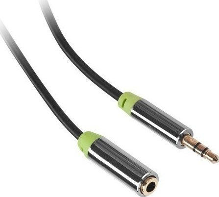 GoGEN 3.5mm Jack Cable - 3.5mm Female Black 2.5m with Gold Plated Terminals JACK250FM01