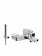 Teorema Fonte 2 Mixing Bathtub Shower Faucet Complete Set Silver