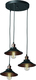 Viokef Adisson Pendant Light Three-Light for Socket E27 Black