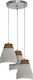 Eglo Tarega Pendant Light Three-Light for Socket E27 Gray