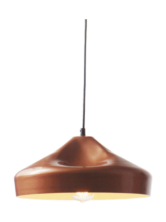 Aca Pendant Light Single-Light Bell for Socket E27 Bronze ks1422p361cp