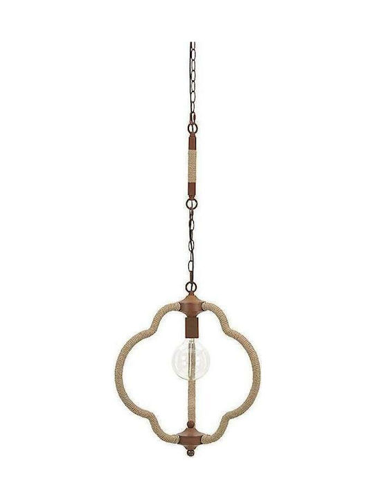 Inart Pendant Lamp Brown 3-10-460-0001