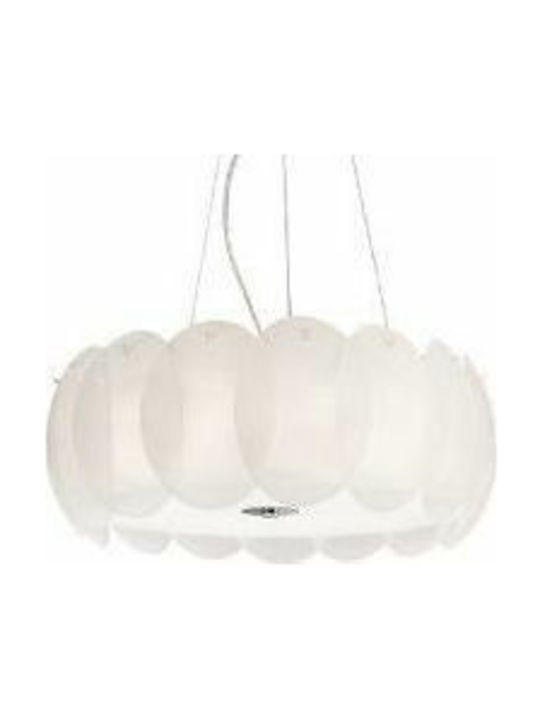 Ideal Lux Ovalino SP8 Pendant Chandelier for Socket E27 White