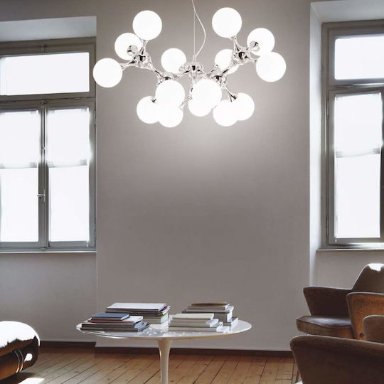 Ideal Lux Nodi SP9 Pendant Light Silver 80cm