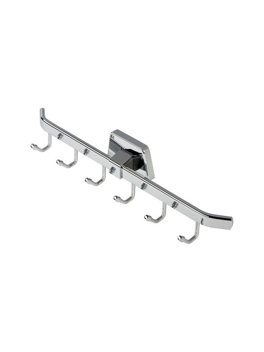 Geesa Standard Haken Badezimmer 6 Plätze Schrauben Silber