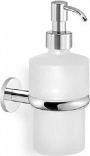 Sanco Twist Επιτοίχιο Dispenser Γυάλινο Ασημί
