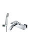 Karag Ginko Mixing Bathtub Shower Faucet Complete Set Silver