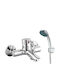 Viospiral Livia Mixing Bathtub Shower Faucet Complete Set Silver