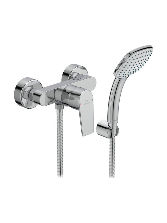 Ideal Standard Tesi Mixing Shower Shower Faucet Complete Set Silver