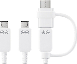 Samsung Regular USB to Type-C / micro USB Cable Λευκό 1.3m (EP-MN930GWEGWW)
