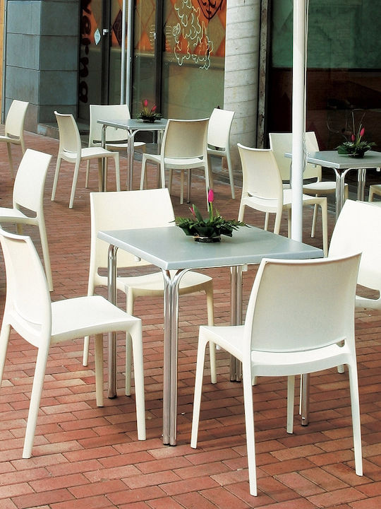 Outdoor Chair Polypropylene Maya White 44x50x81cm