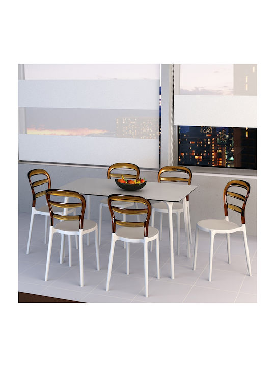 Bibi Kitchen Polypropylene Chair Coffee 42x50x85cm