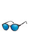 Montana Eyewear Ανδρικά Γυαλιά Ηλίου με Μαύρο Κοκκάλινο Σκελετό και Μπλε Φακό MS21A