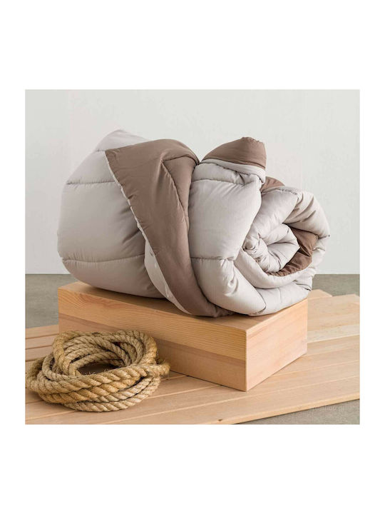 Vesta Home Πάπλωμα Μονό 160x230εκ. Micro Γκρι-Καφέ 300 GSM 12.5 togs