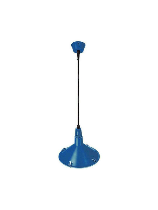 Aca Hängende Deckenleuchte Einfaches Licht Glocke für Fassung E27 Blau