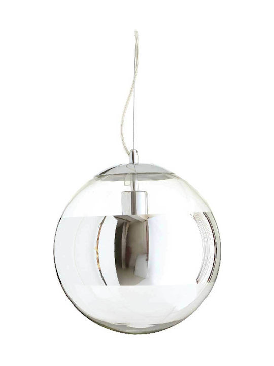 Aca Pendant Light Transparent Ball with Socket E27 25x25cm