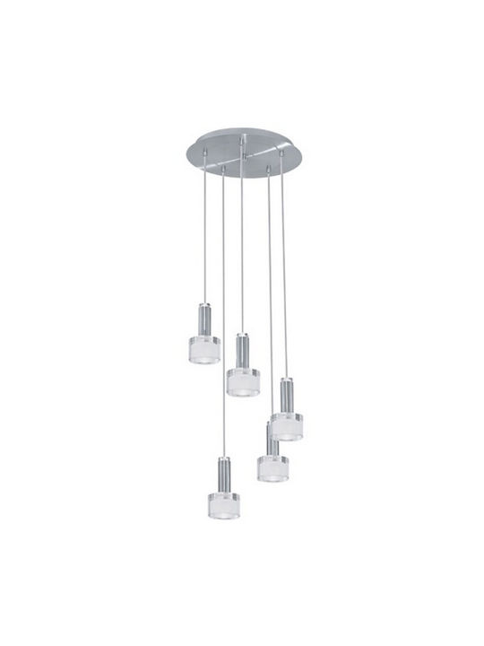 Eglo 'fabiana' Pendant Chandelier for 5 Bulbs G9 Gray