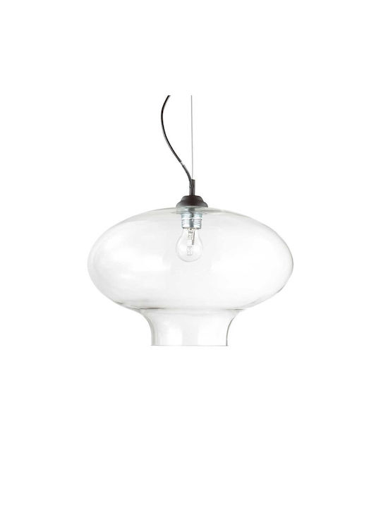 Ideal Lux Bistro SP1 Round Pendant Light Single-Light White