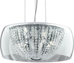 Ideal Lux Audi-60 Πολυέλαιος Ø50cm με Κρύσταλλα Διάφανος