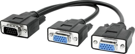 Tele Μετατροπέας VGA male σε VGA 2x female 1τμχ CVT-150