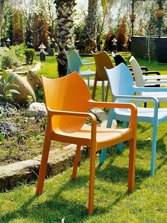 Outdoor-Stuhl Polypropylen Diva Light Blue 57x53x84εκ.