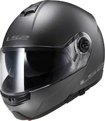 LS2 Strobe FF325 Flip-Up Helmet with Sun Visor ECE 22.05 1550gr Solid Matt Titanium