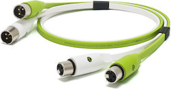 Oyaide d+ XLR class B XLR male to XLR female 1m Cable Green
