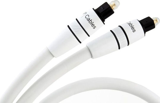 Atlas Cables Element Optical Optisches Audiokabel TOS männlich - TOS männlich Weiß 1m (10946-1)