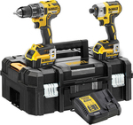 Dewalt Set Drill Driver & Impact Screwdriver 18V with 2 4Ah Batteries and Case