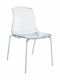 Allegra Kitchen Polypropylene Chair Clear Transparent 50x54x84cm